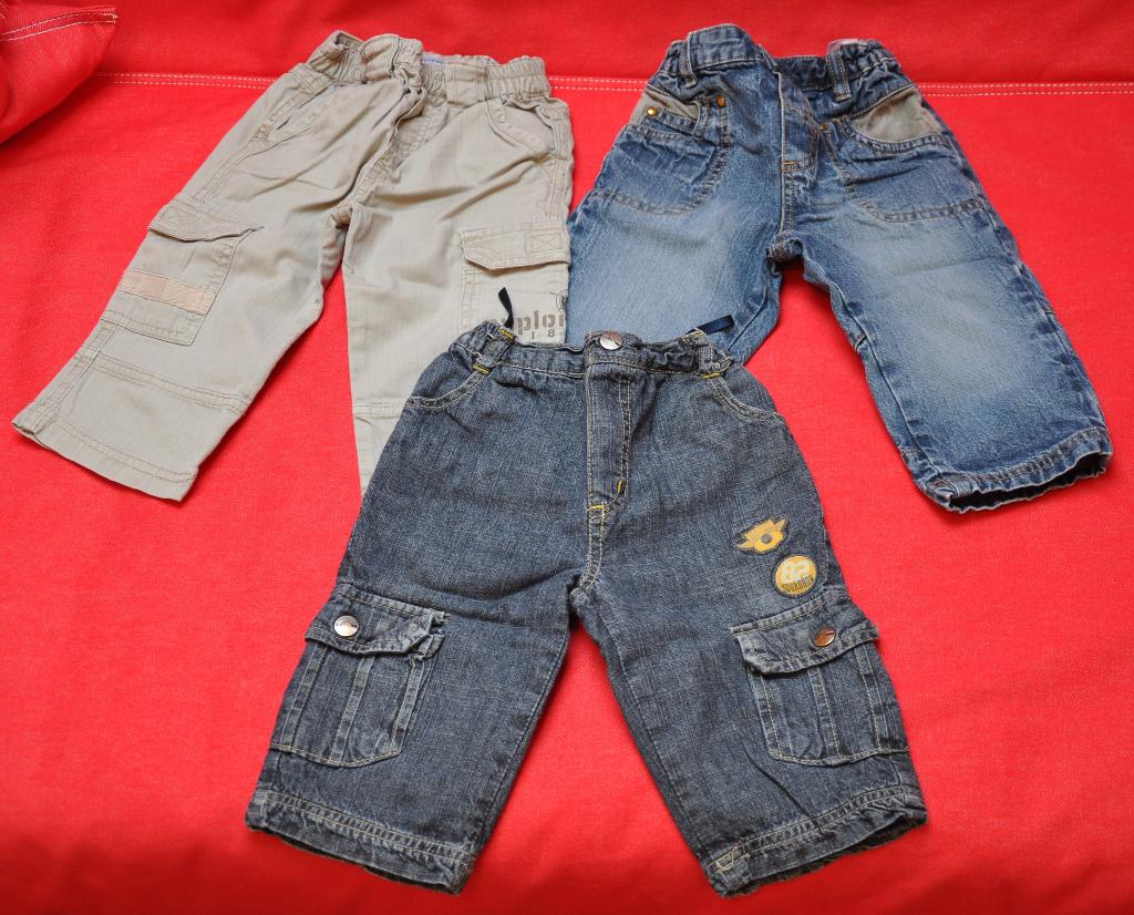 1/10. Lot de 3 pantalon pour garçon de 12 mois., Ophalen of Verzenden, Gebruikt, Jongetje, Broekje