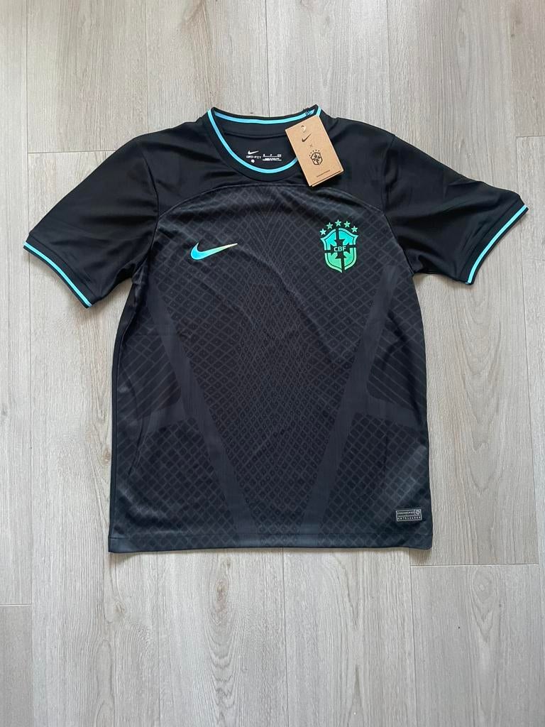 Maillot bresil noir, Verzenden, Zwart, Zo goed als nieuw, Voetbal