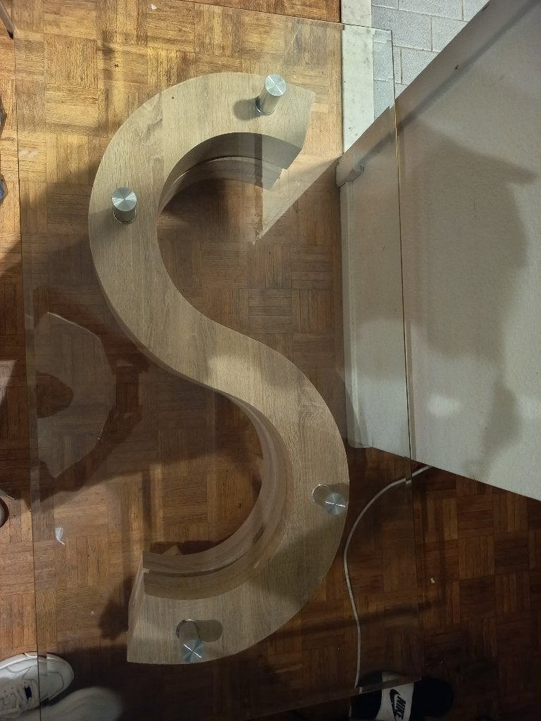 table basse, Maison & Meubles, Chêne, 150 à 200 cm, Comme neuf, Enlèvement