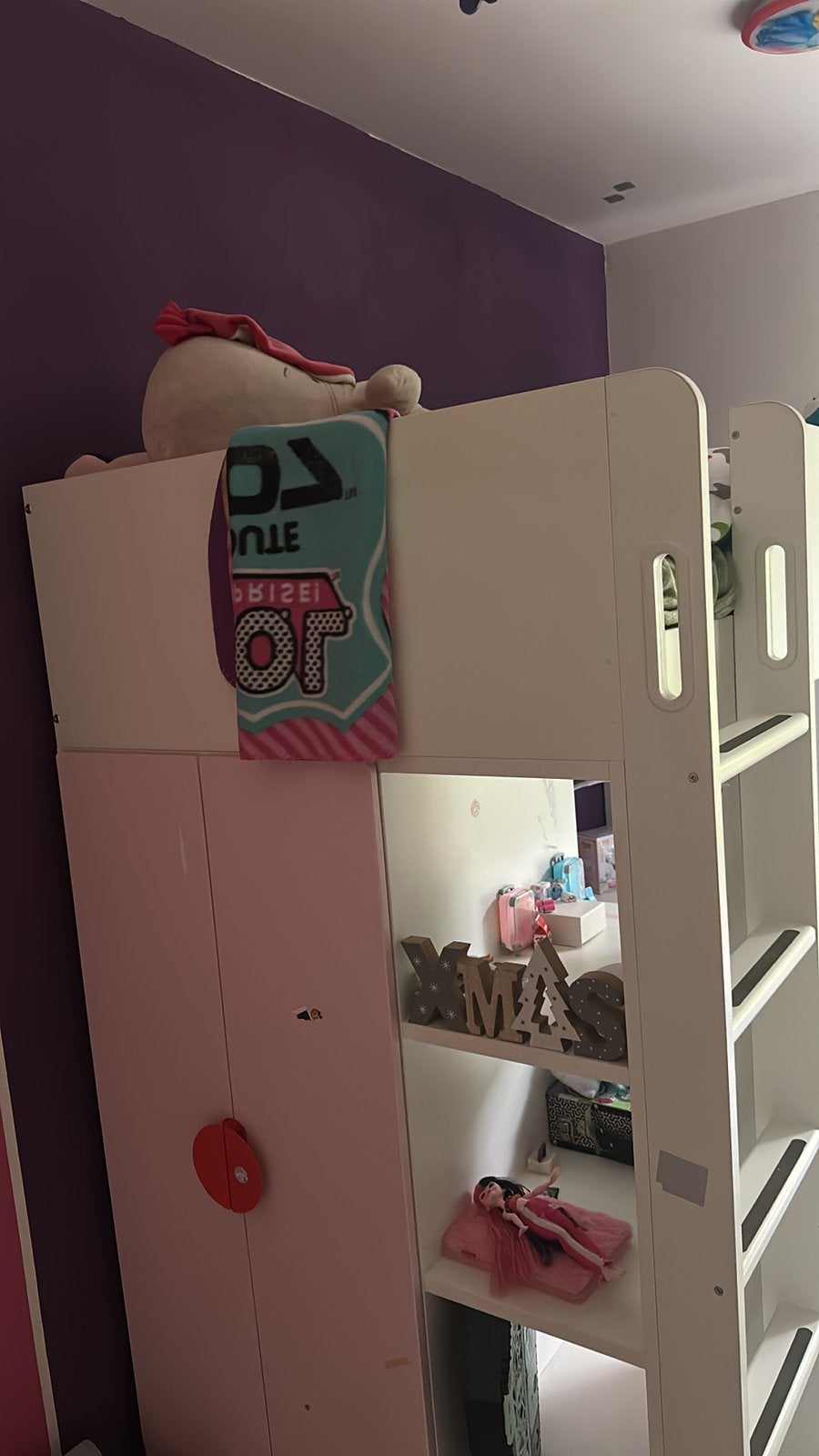 Lit superposés avec bureau et rangement, Enlèvement ou Envoi, Comme neuf