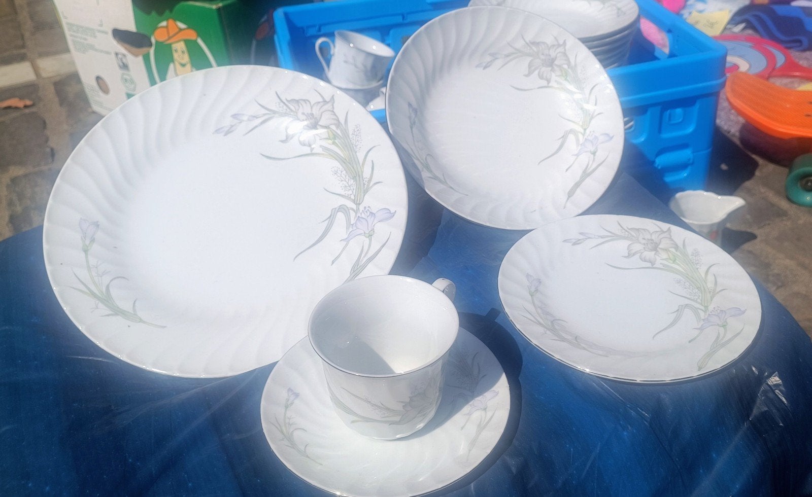Servies 12 delig, Ophalen