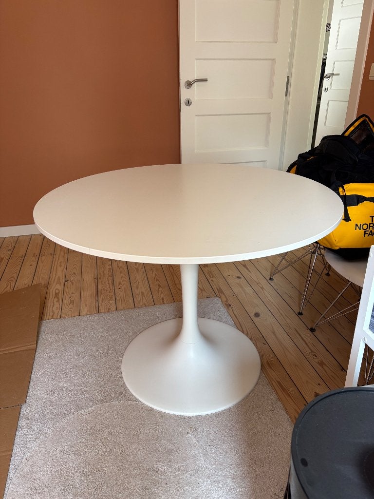 Witte tafel IKEA rond, Rond, Enlèvement, Utilisé, 100 à 150 cm