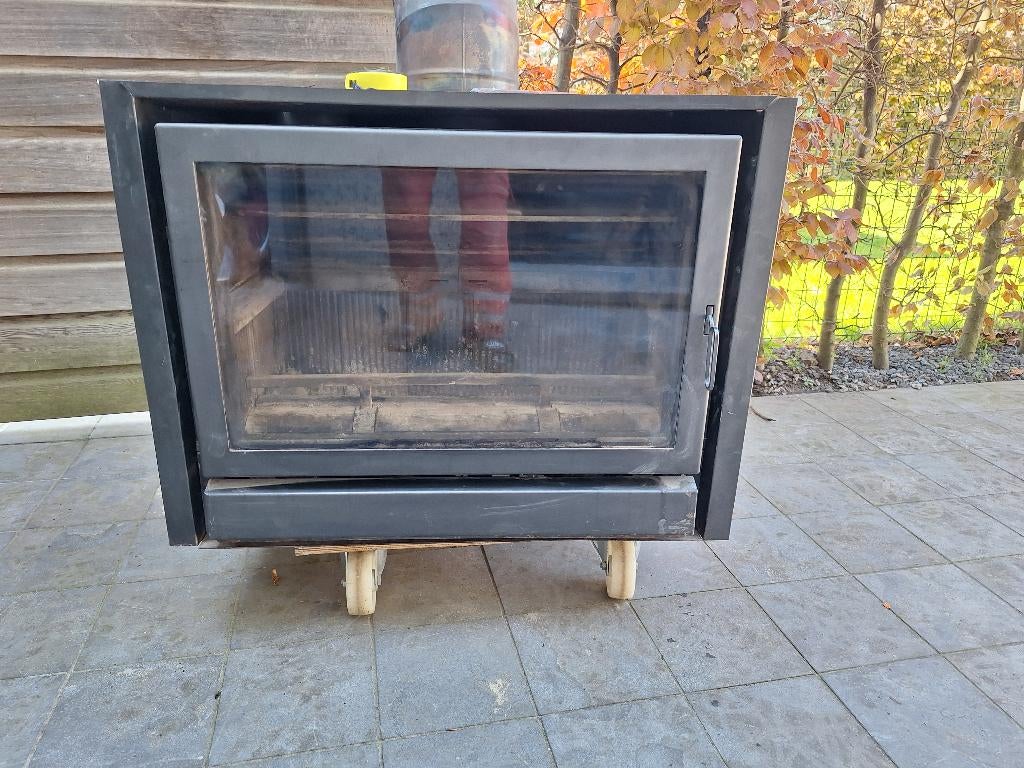 Houtkachel, Ophalen, Gebruikt, Inbouwhaard, Houthaard