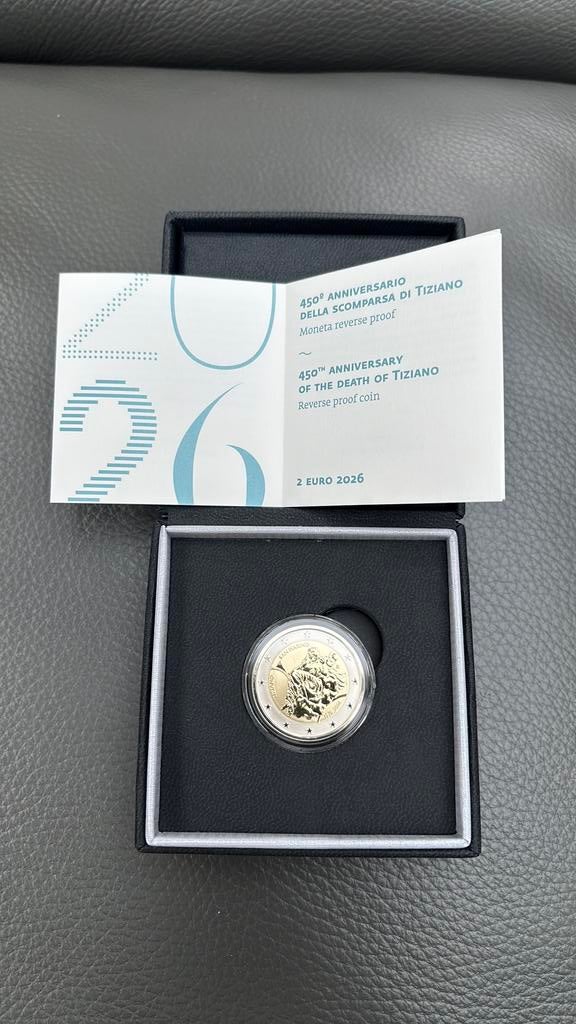 2€ Saint Marin Tiziano 2026 Reverse proof, Enlèvement ou Envoi