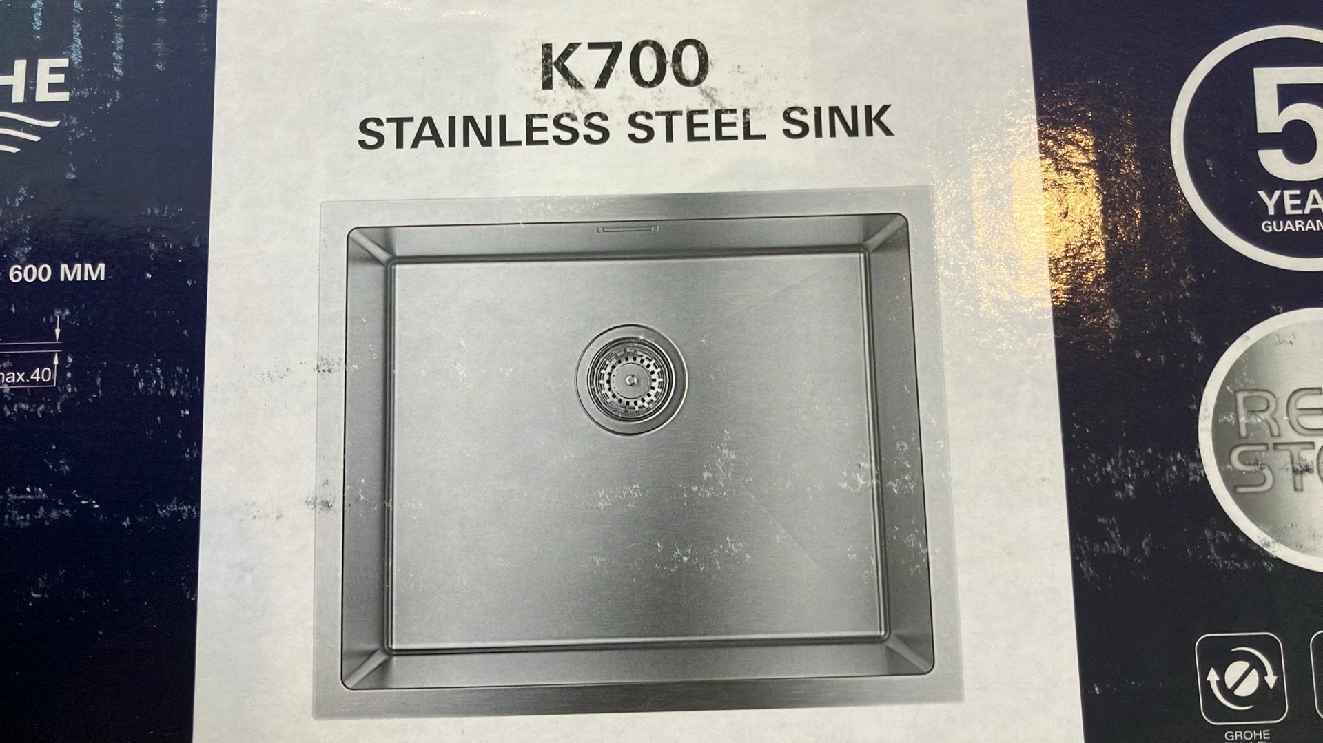 Nieuwe Grohe K700-spoelbak, Ophalen, Nieuw