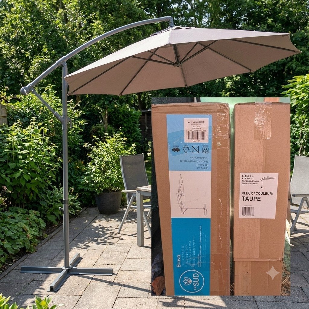 Gloednieuwe parasol, Tuin en Terras, Parasols, Ophalen