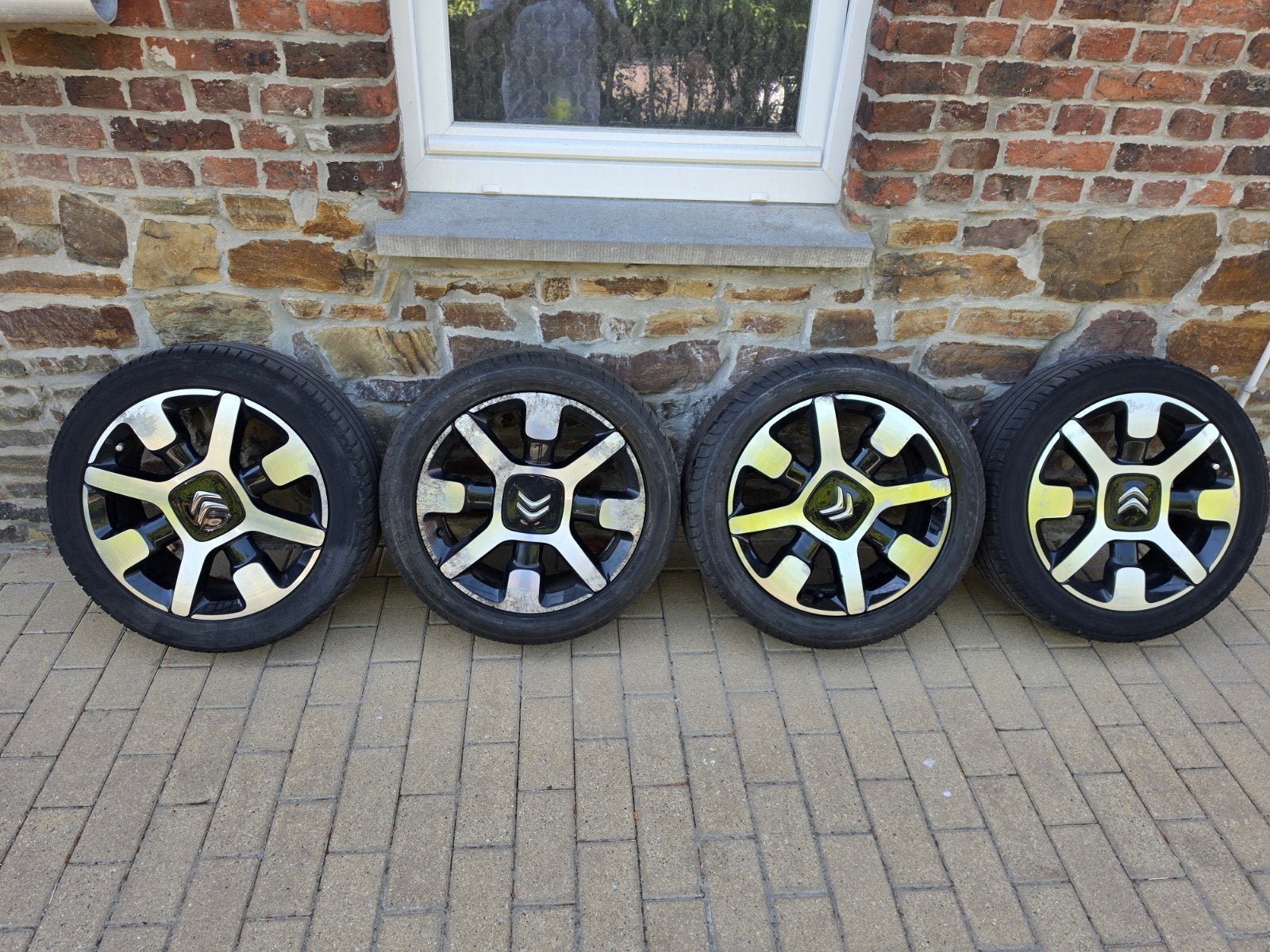 Citroën-velgen + 100€ band, Auto-onderdelen, Banden en Velgen, Gebruikt, Velg(en), 17 inch, 205 mm