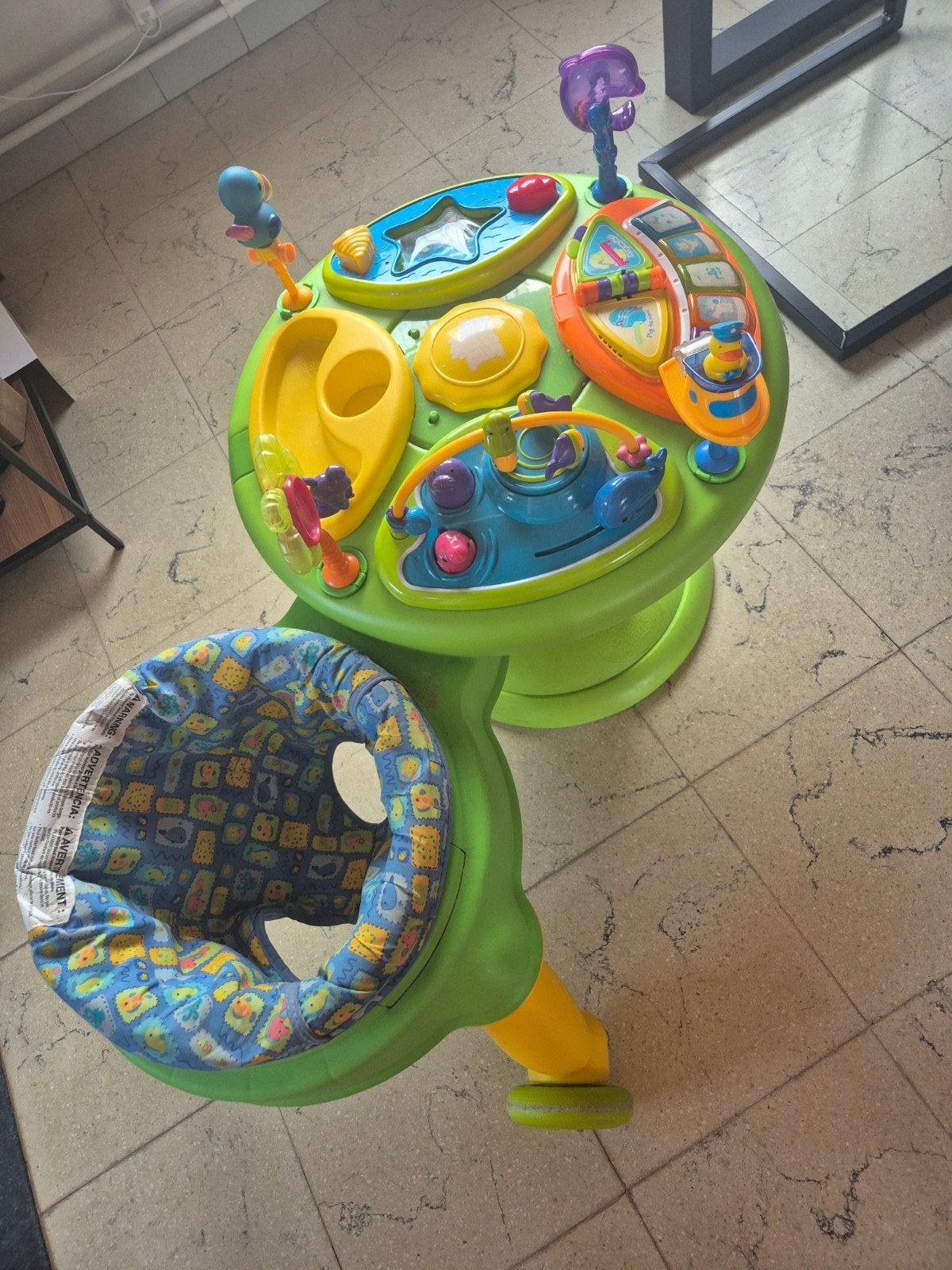 Baby speeltafel, Ophalen