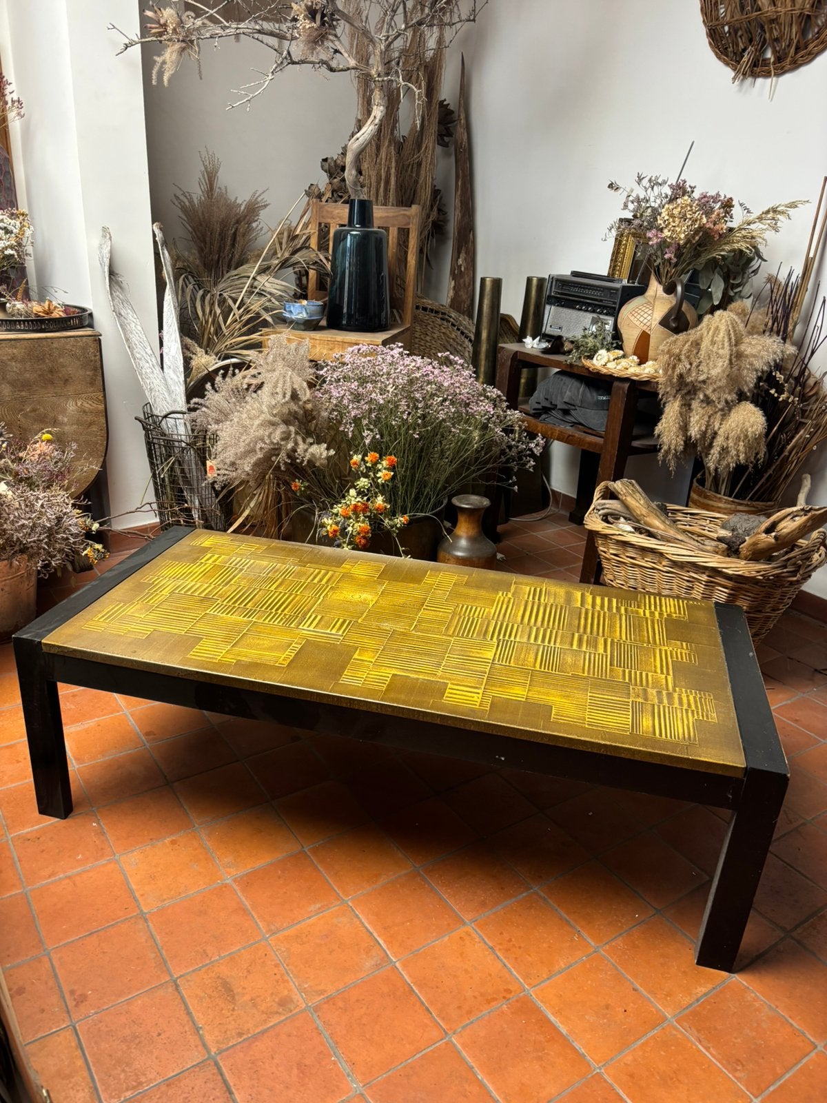 70s zweeds houten salon tafel DK, Ophalen, Zo goed als nieuw, 70s