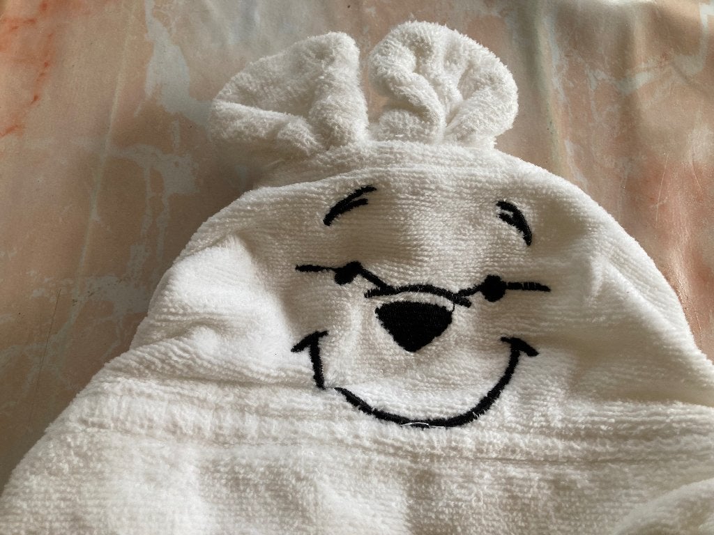 Witte baby badjas van Winnie the Pooh, Kinderen en Baby's, Ophalen of Verzenden, Nieuw, Jongetje of Meisje, Badponcho