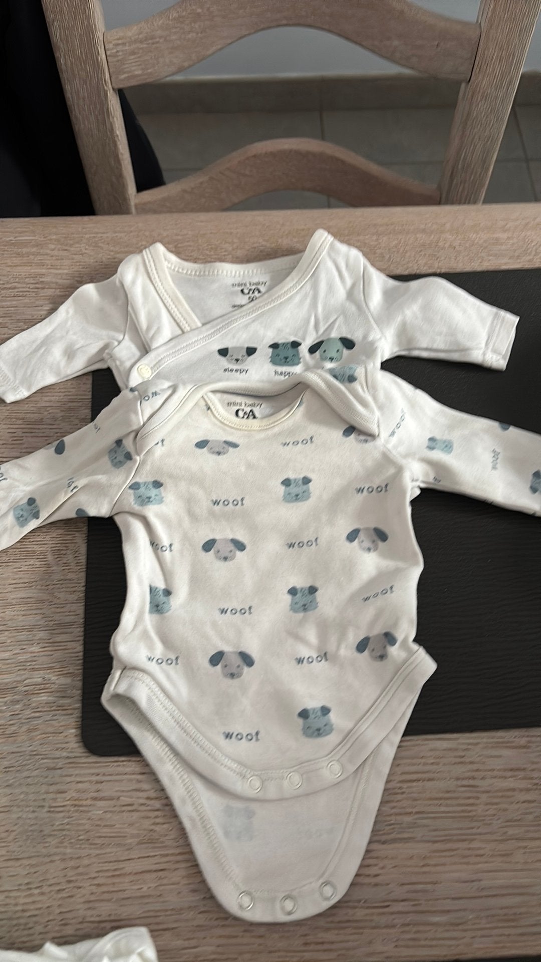 2 delige set body, Kinderen en Baby's, Babykleding | Maat 50, Ophalen, Gebruikt, Jongetje of Meisje, Nacht- of Onderkleding
