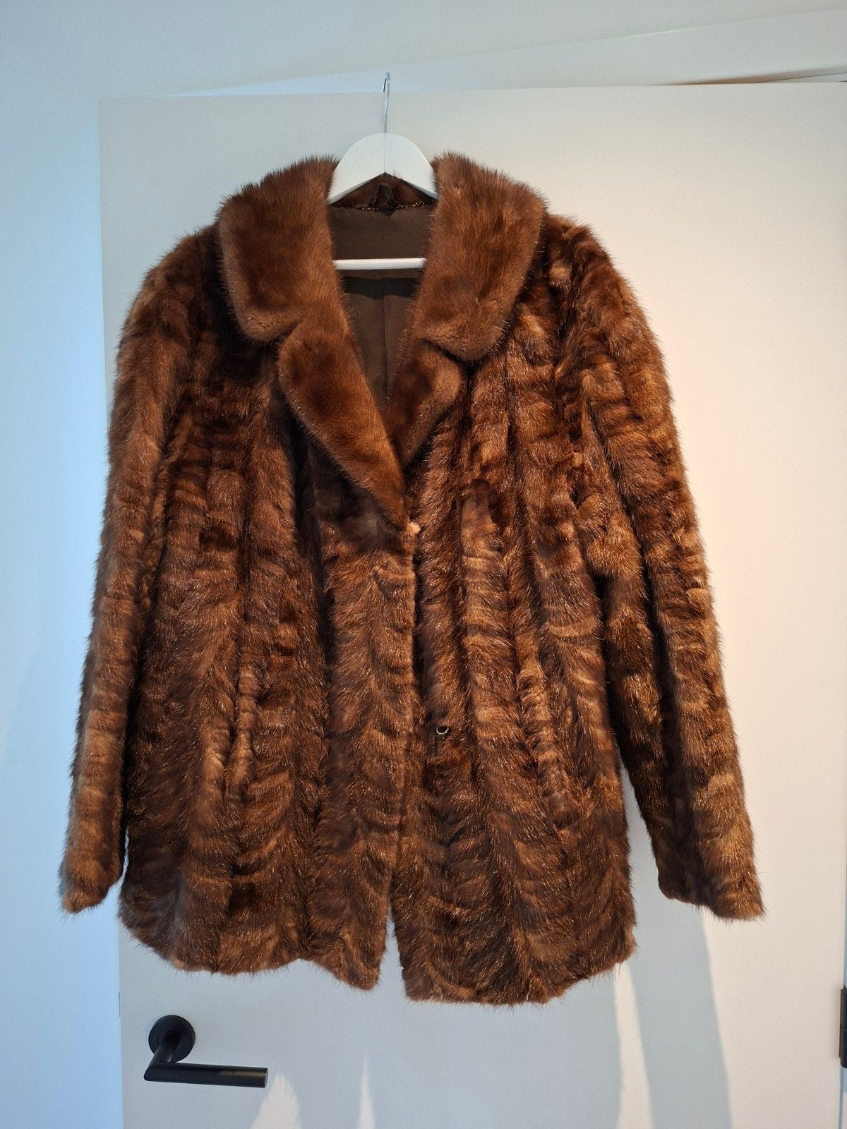 bontjas nerts, Kleding | Dames, Ophalen, Zo goed als nieuw, Maat 46/48 (XL) of groter, Bruin