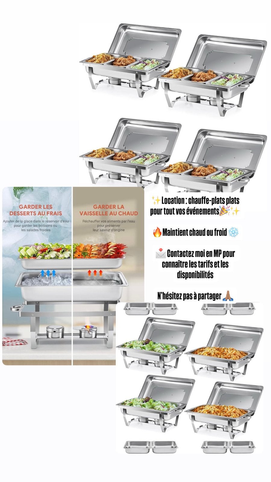 Location de chauffe-plats, Enlèvement, Utilisé
