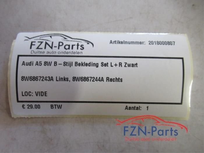 Audi A5 8W6 B-stijl Bekleding Set L+R Zwart, Enlèvement ou Envoi, Utilisé