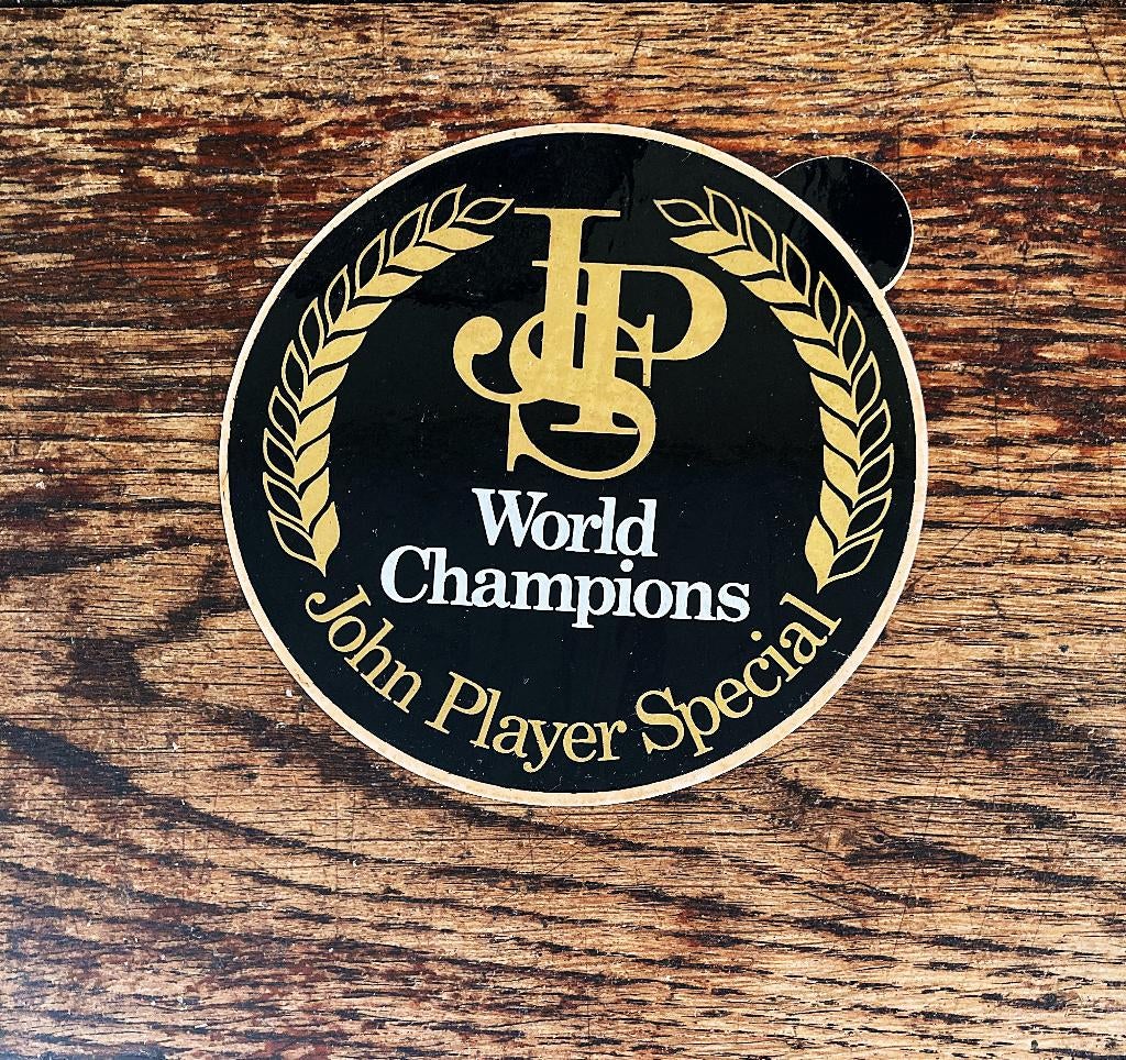 Sticker John Player Special World Champions ( Lotus 1972 ), Verzenden, Gebruikt, Formule 1