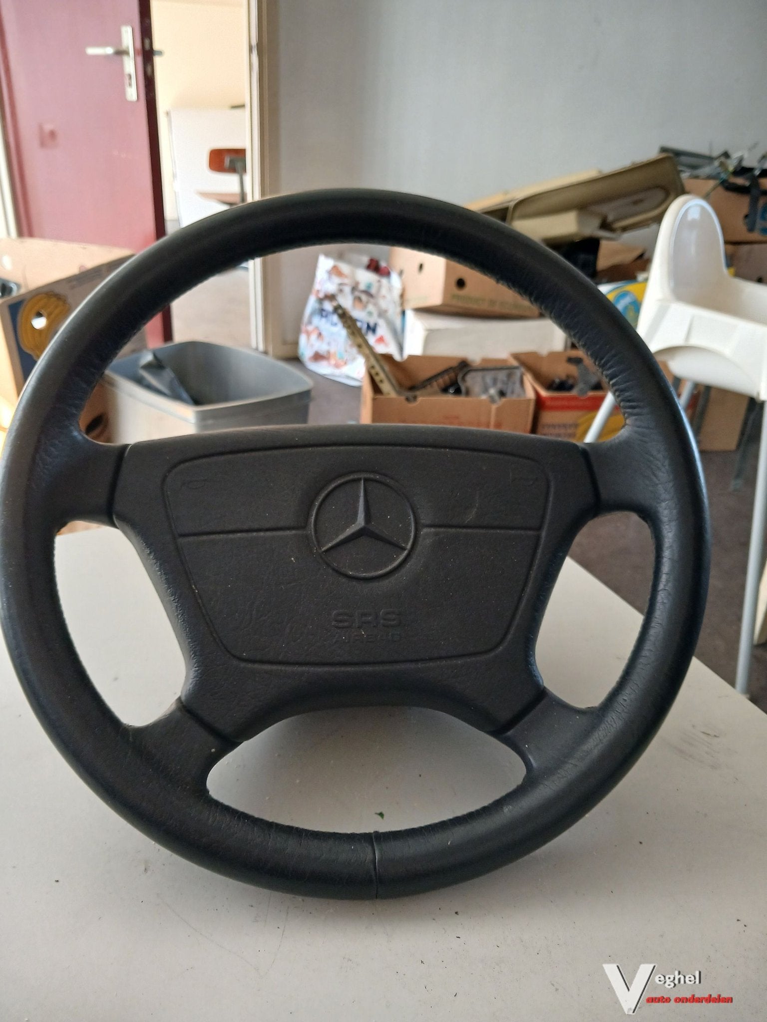 MB W124 lederen stuur '95, Auto-onderdelen, Gebruikt, -, -, Ophalen of Verzenden