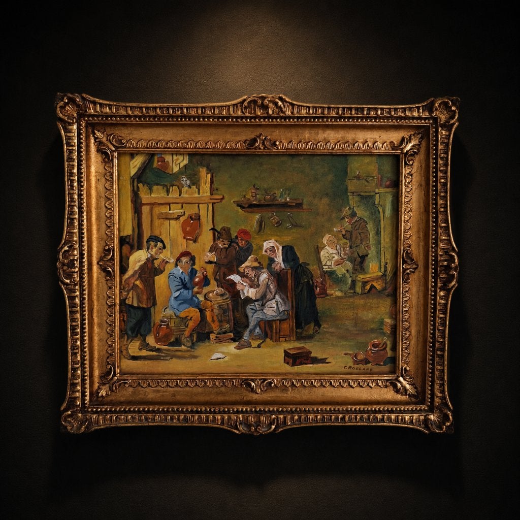 The News, Antiquités & Art, Portrait ou Personnes, Enlèvement ou Envoi, Peinture à l'huile, Panneau