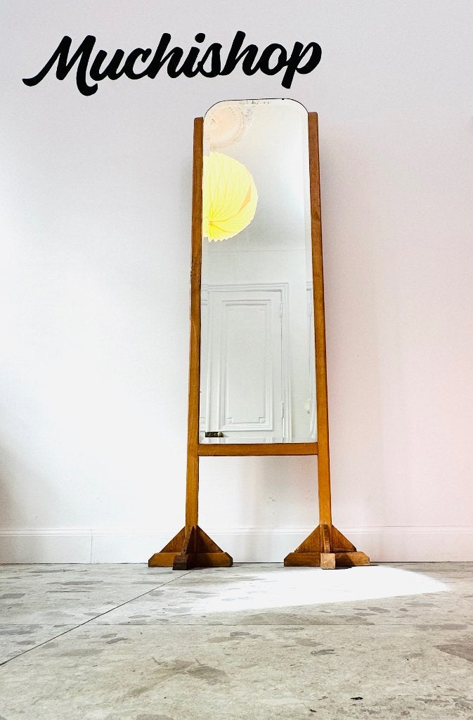 Grand miroir autoportant vintage, Enlèvement, Moins de 50 cm, 150 à 200 cm