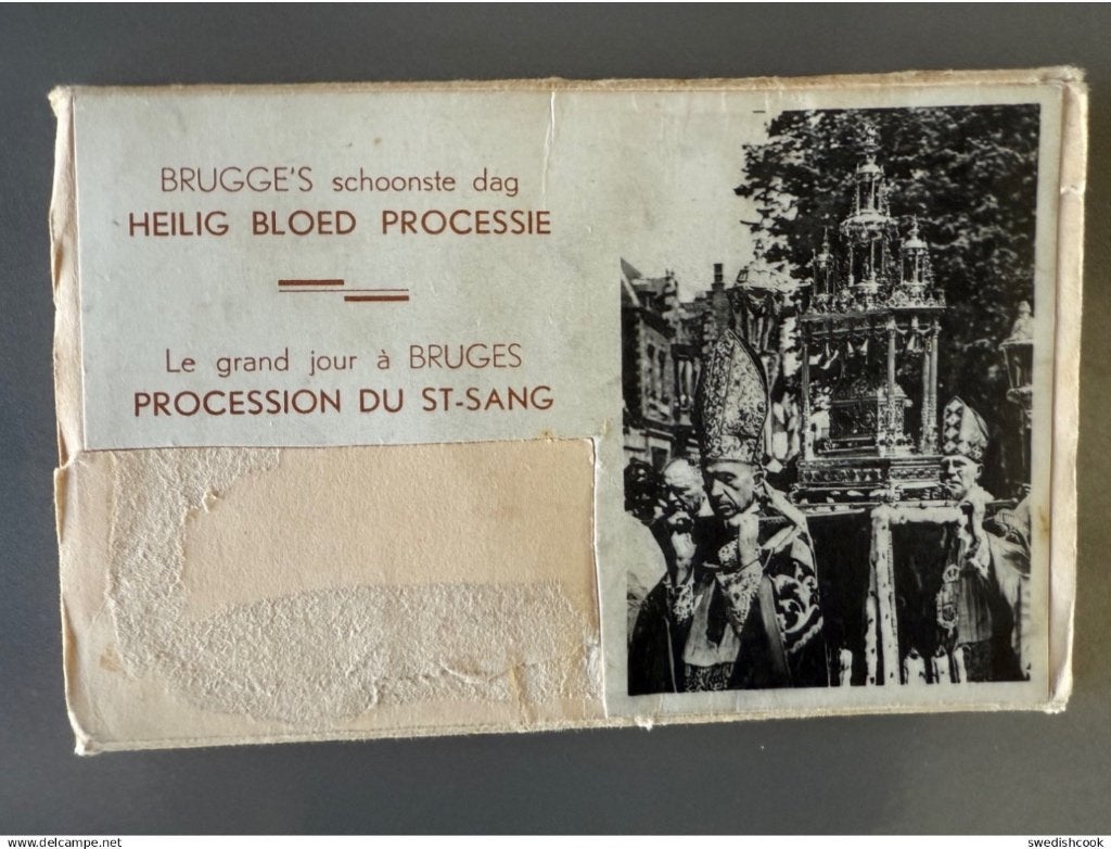Brugge boekje 10 kaarten H Bloedprocessie, Verzamelen, Postkaarten | België, Ophalen of Verzenden, 1920 tot 1940, Oost-Vlaanderen
