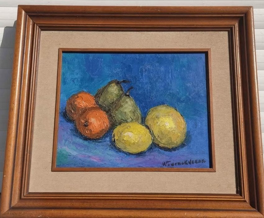 Huile sur toile nature morte signe Walter jonckheere, Enlèvement ou Envoi, Nature morte, Toile