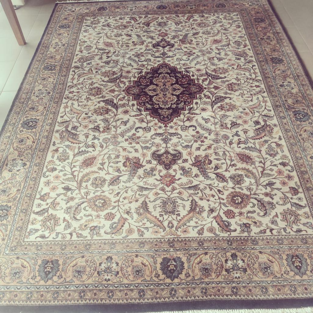 Mooi authentiek indisch handgeknoopt tapijt 337x246, Ophalen