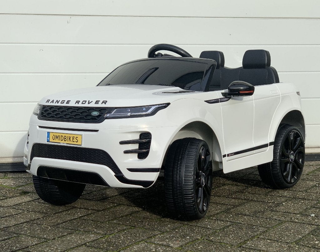 Range Rover Evoque 12v zwart bluetooth Rc / Leder zitje/ EVA, Kinderen en Baby's, Nieuw