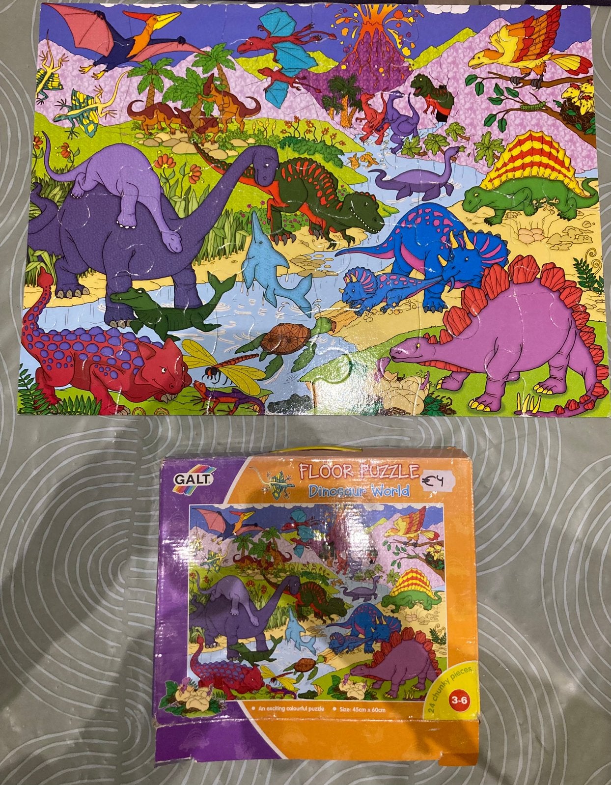 Puzzle Dinosaur World Floor, Enlèvement, Utilisé