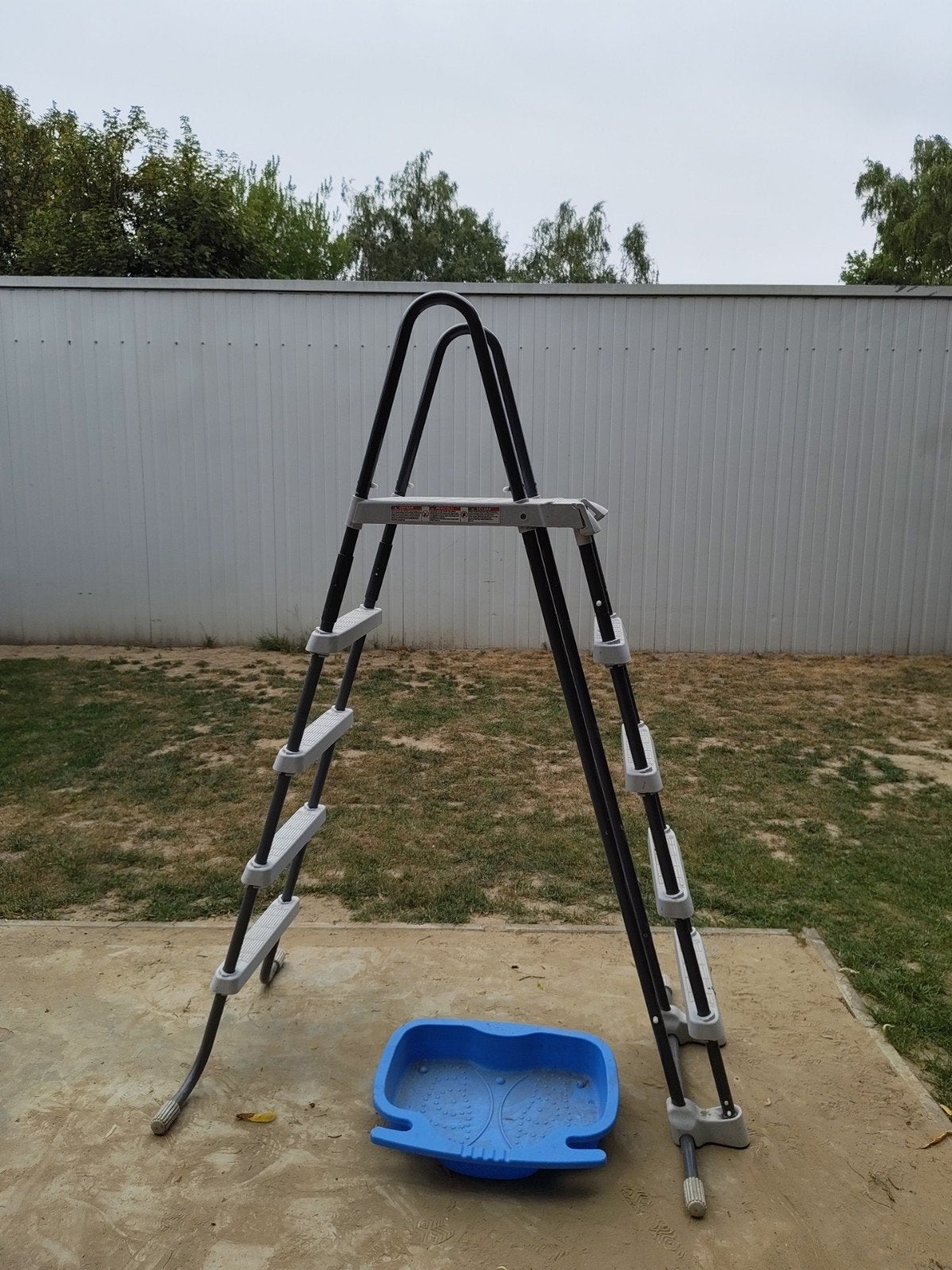 Zwembadladder met voetenbadje Intex, Tuin en Terras, Zwembad-toebehoren, Ophalen, Ladder