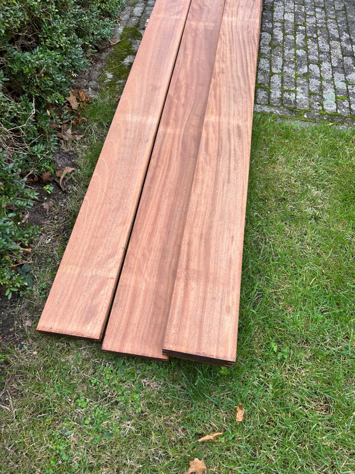 TALI terrasplanken 25*145mm, groef 5.05 meter lang, Ophalen, Nieuw, Hout