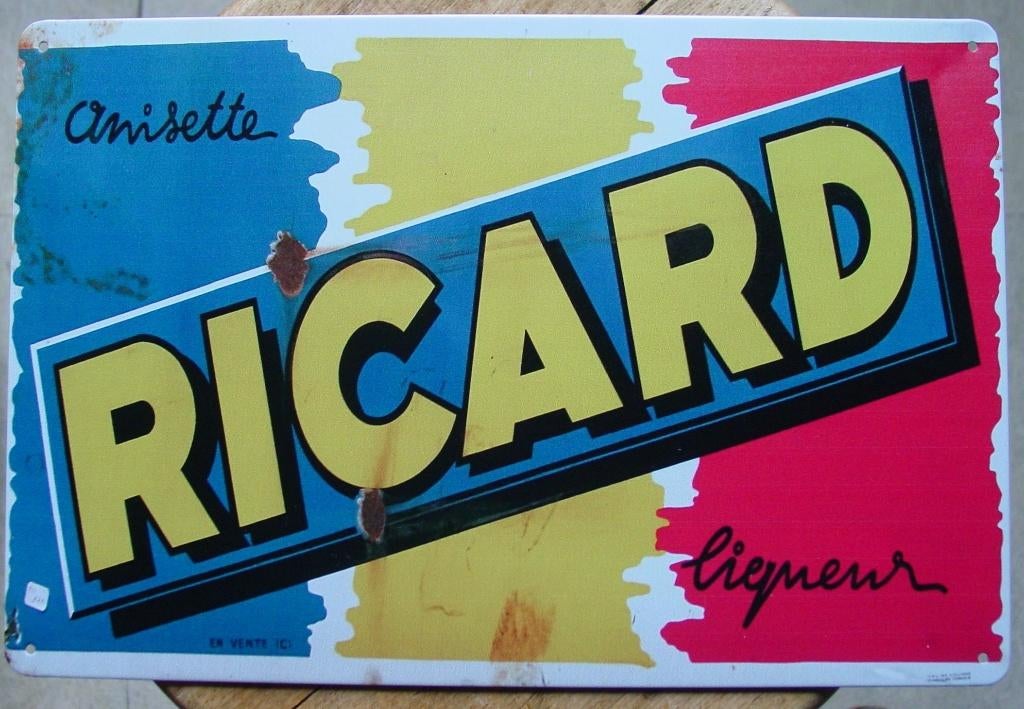 RICARD REKLAME -METAAL -, Verzamelen, Ophalen of Verzenden