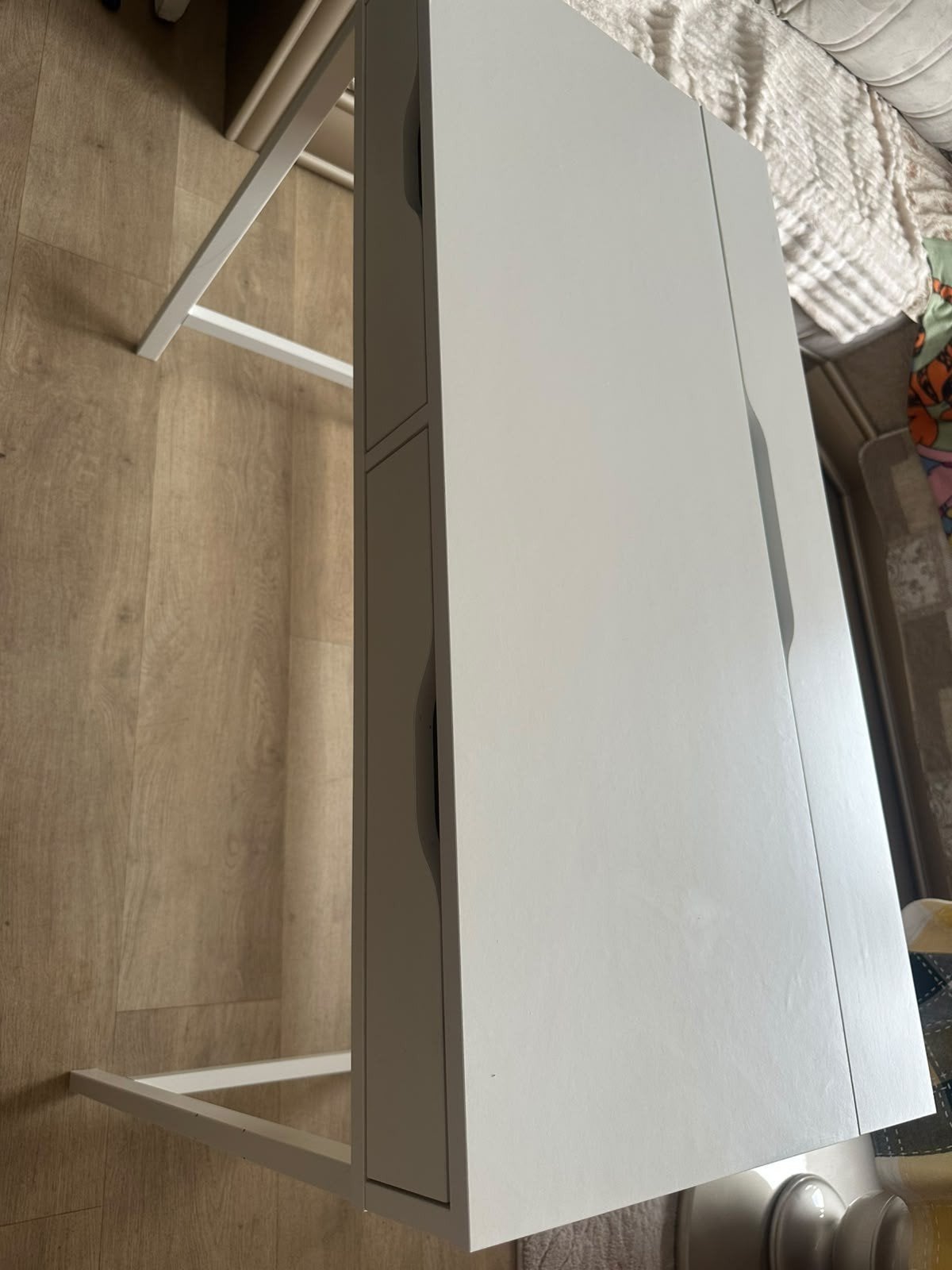 bureau blanc, Enlèvement, Comme neuf, Rectangulaire