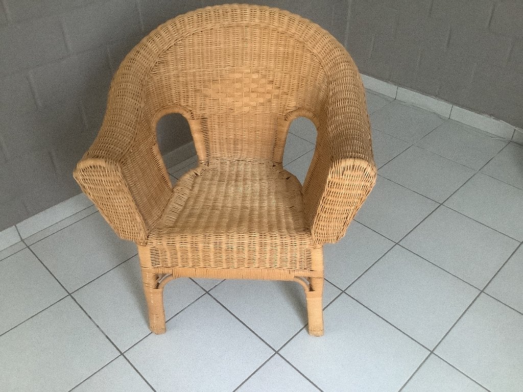 Rieten zetel, Huis en Inrichting, Ophalen, Eenpersoons, Minder dan 75 cm, Riet of Rotan