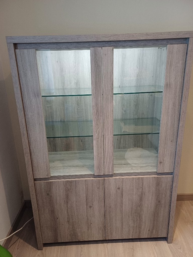Mooie kast met verlicht - barkast/kast/vitrinekast, Ophalen, Zo goed als nieuw