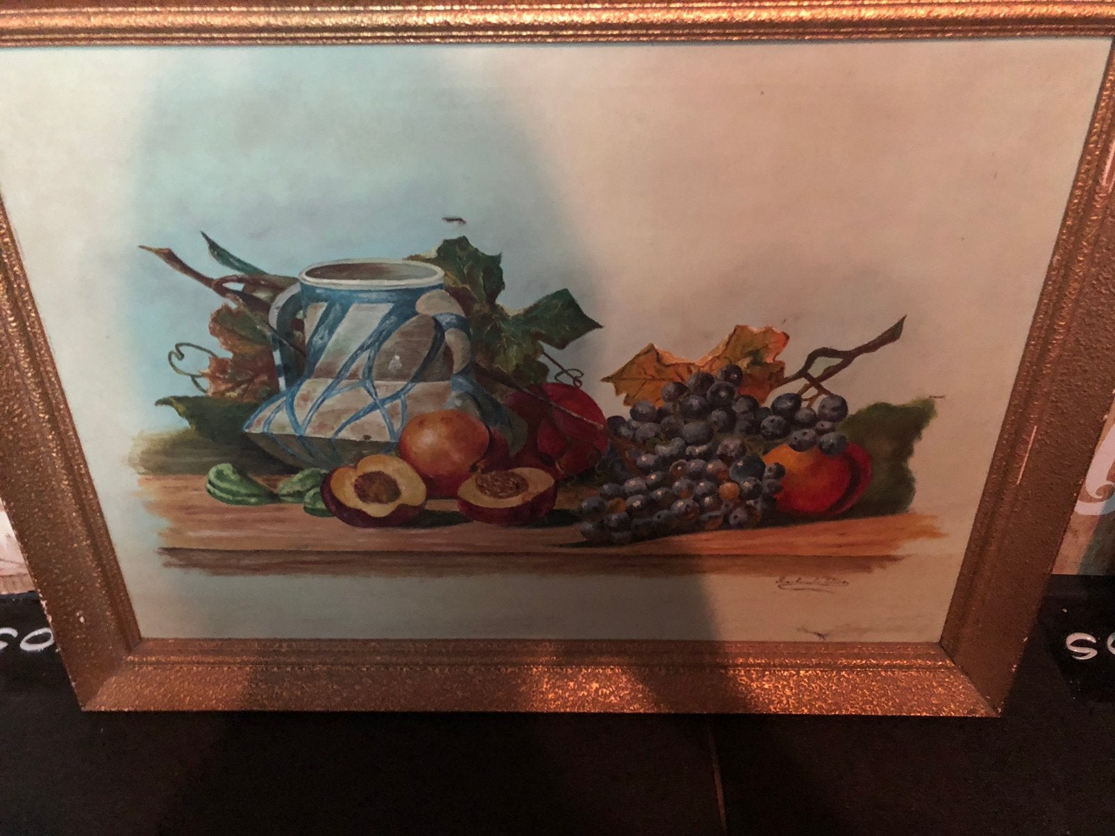 Klassiek Fruitstilleven Olieverf Gesigneerd Elise Panckoucke, Ophalen, Zo goed als nieuw