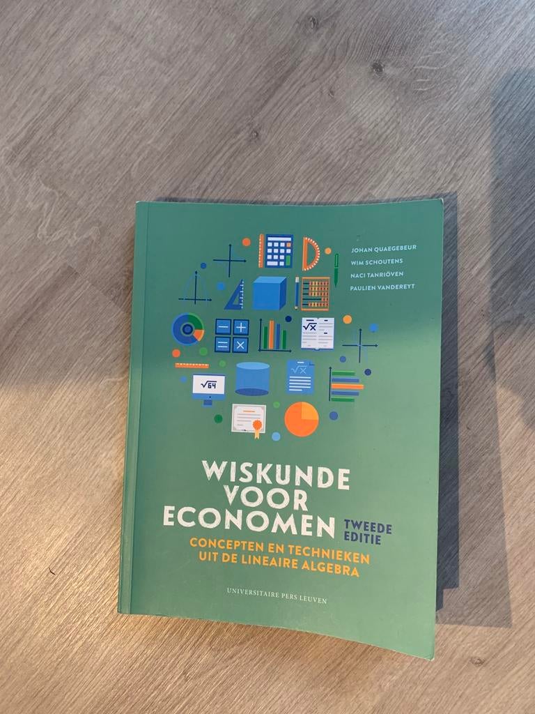 Wiskunde voor economen (tweede editie) Tew/ handelsingenieur, Boeken, Ophalen, Zo goed als nieuw