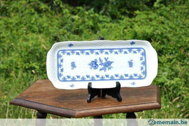 plat rectangulaire pour cake fleur bleu, Enlèvement ou Envoi, Utilisé, Balance ou Balances