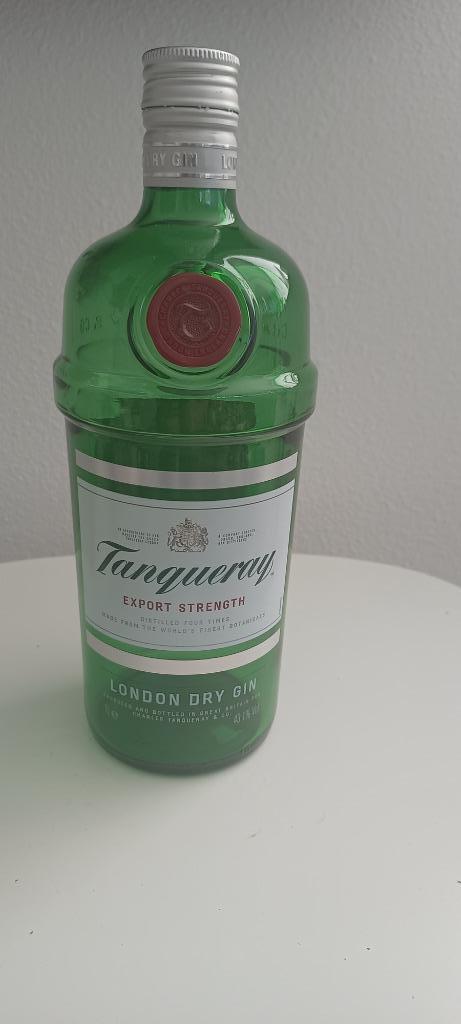 Lege fles Tanqueray Gin 1l Export Strength 43.1%, Verzenden, Zo goed als nieuw, Verpakking