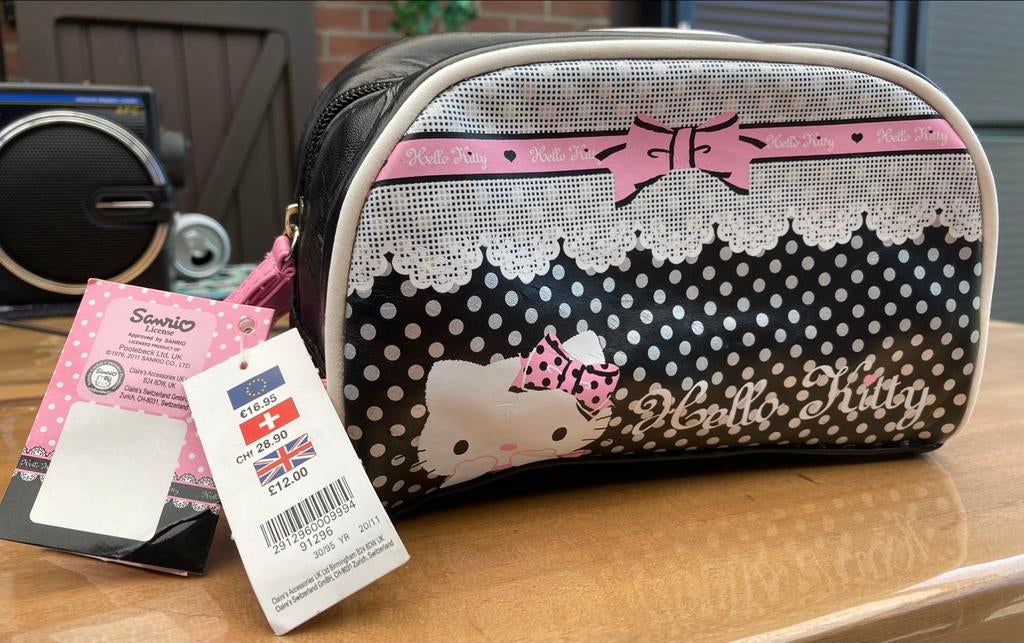 Hello Kitty toilettas met make-up., Handtassen en Accessoires, Toilettassen, Ophalen of Verzenden, Nieuw, Overige kleuren, Meisje