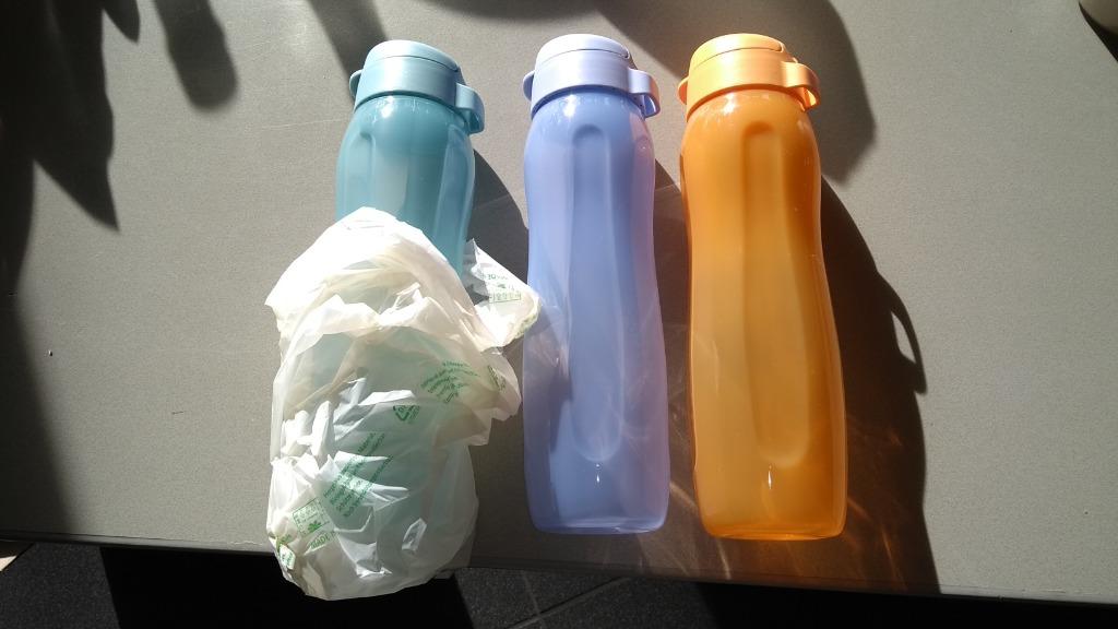 Tupperware nieuwe " slankere " ecoflessen van 750 ml, Enlèvement ou Envoi, Neuf, Vert