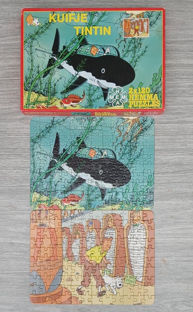 Puzzle Tintin Trésor de Rackham / Les Cigares du Pharaon, Ophalen of Verzenden, Kuifje, Zo goed als nieuw