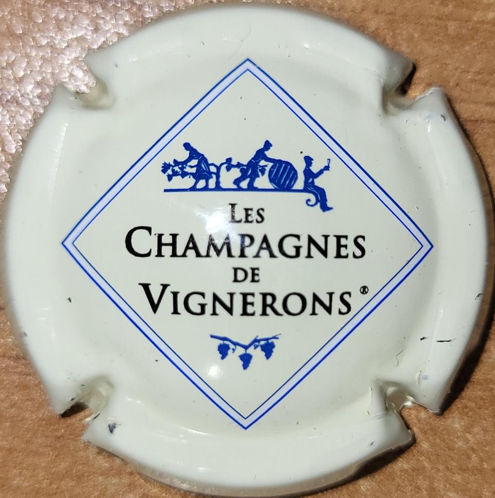 Capsule Champagne de VIGNERONS crème pâle/bleu nr.667f, Ophalen of Verzenden, Nieuw, Frankrijk, Champagne