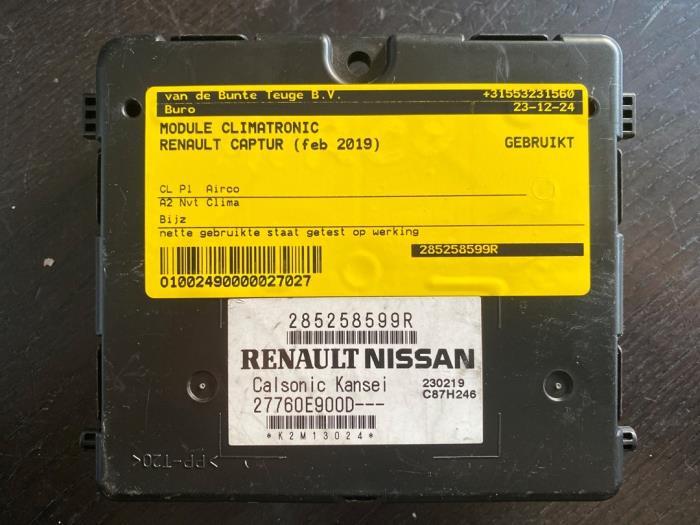 Module climatronic van een Renault Captur, Ophalen of Verzenden, 3 maanden garantie, Gebruikt, Renault