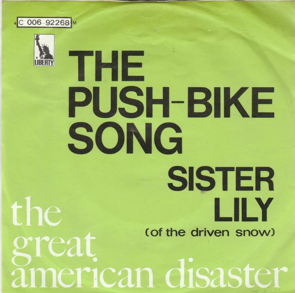 45T: The Great American Disaster: The push-bike song, Ophalen of Verzenden, 7 inch, Rock en Metal, Single