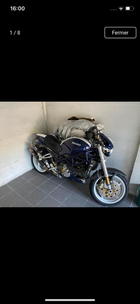 3500 € DUCATI MONSTRO S4R 110cv TERMIGNONI arrêt 8 ans, Motos, Permis Moto A, Plus de 35 kW, Échappement sport, 2 cylindres