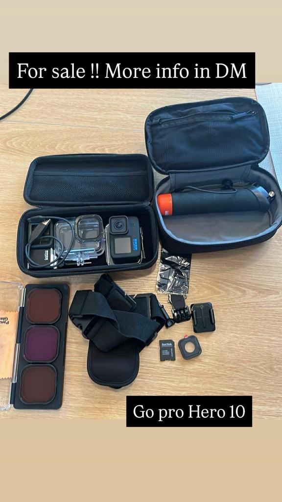 Go pro Hero 10 + accessories, Ophalen of Verzenden, Zo goed als nieuw