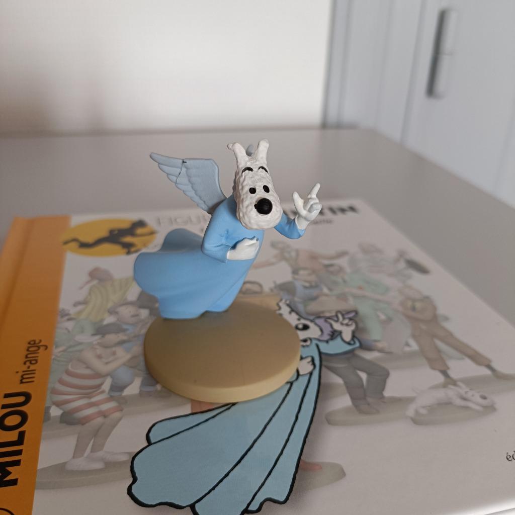Figurine Tintin : n40 Milou mi-ange, Enlèvement ou Envoi, Tintin, Utilisé, Statue ou Figurine