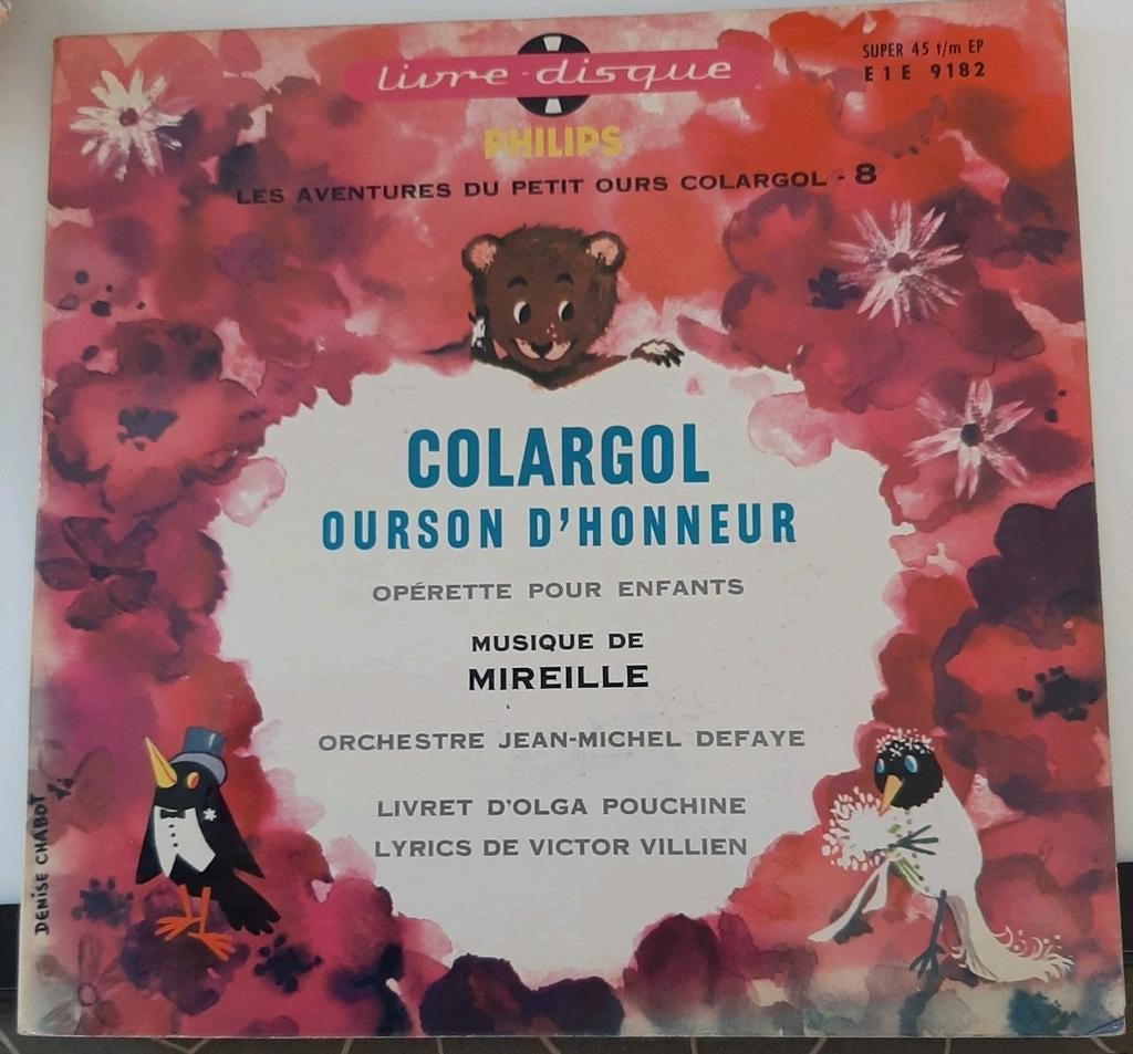Luvre disque vinyl 45trs- colargol, ourson d'honneur, CD & DVD, Enlèvement ou Envoi, Utilisé