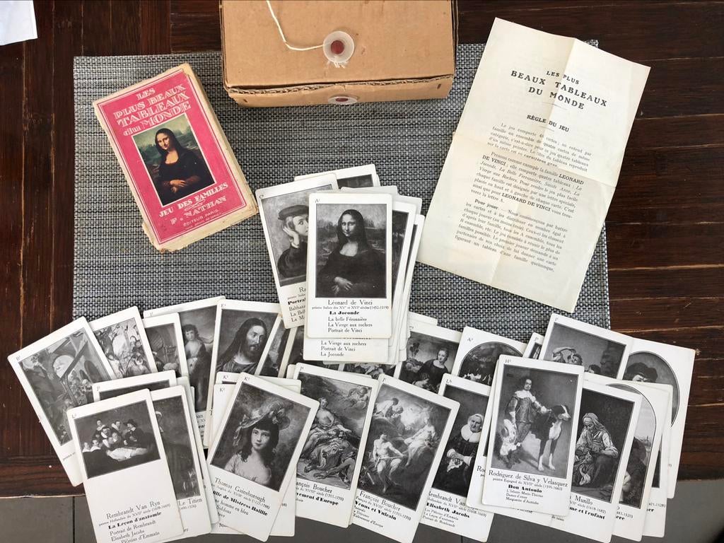 ancien jeu des familles f Nathan tableaux du monde, Utilisé, Carte(s) à jouer