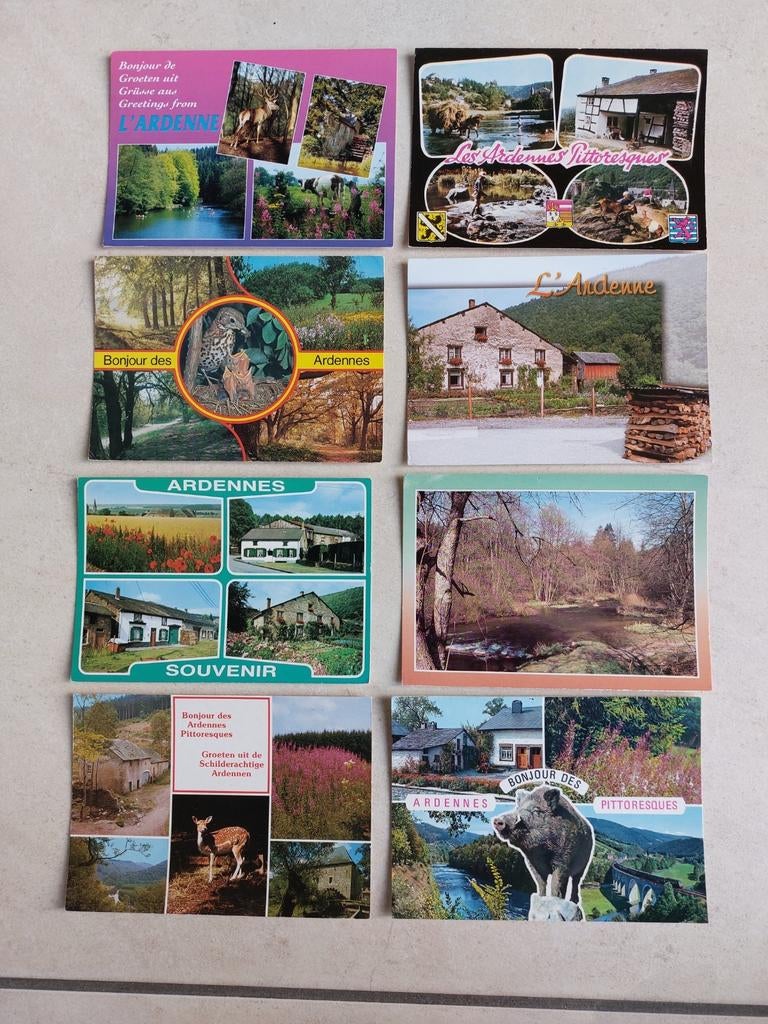 Lot van 8 postkaarten van de Ardennen., Collections, Enlèvement ou Envoi