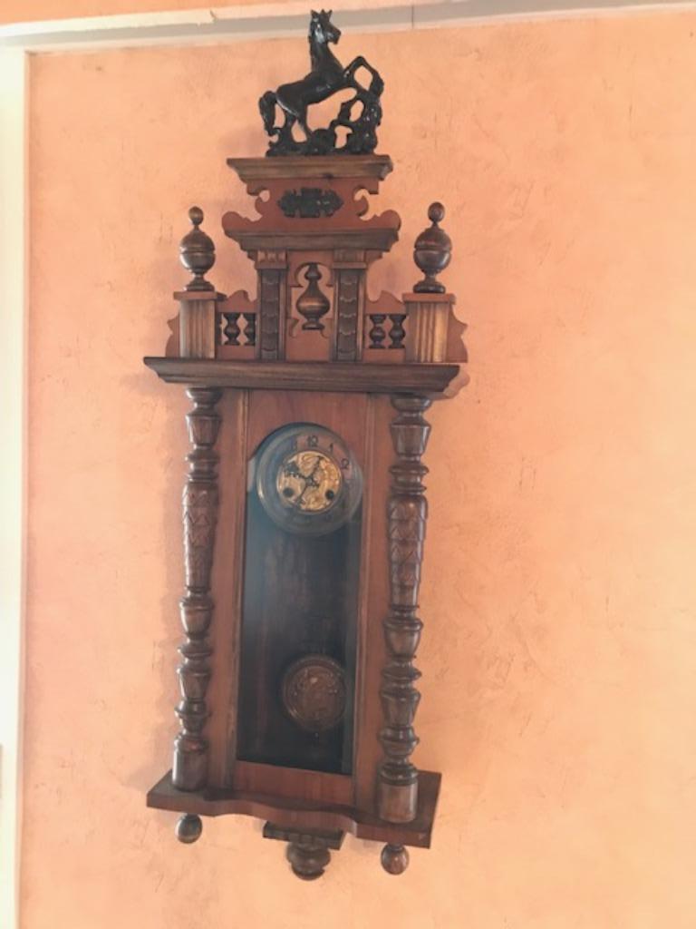 antieke wand klok anno jaar 1800, Antiek en Kunst, Ophalen
